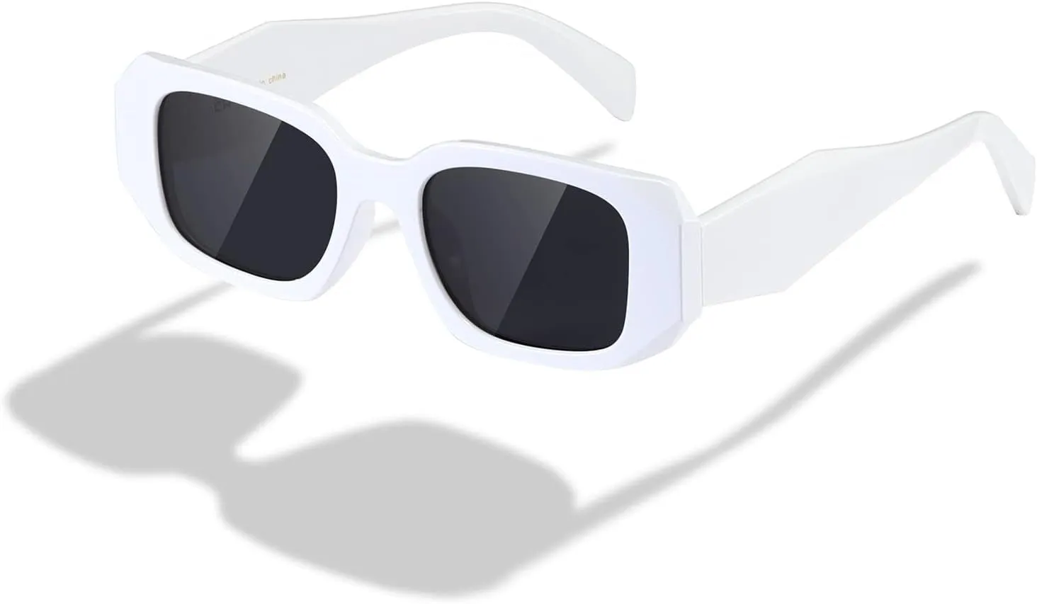 Rectangle Trendy Sunglasses for Women Men Trendy Retro Trendy Sun Glasses 90’s Vintage Square Frame