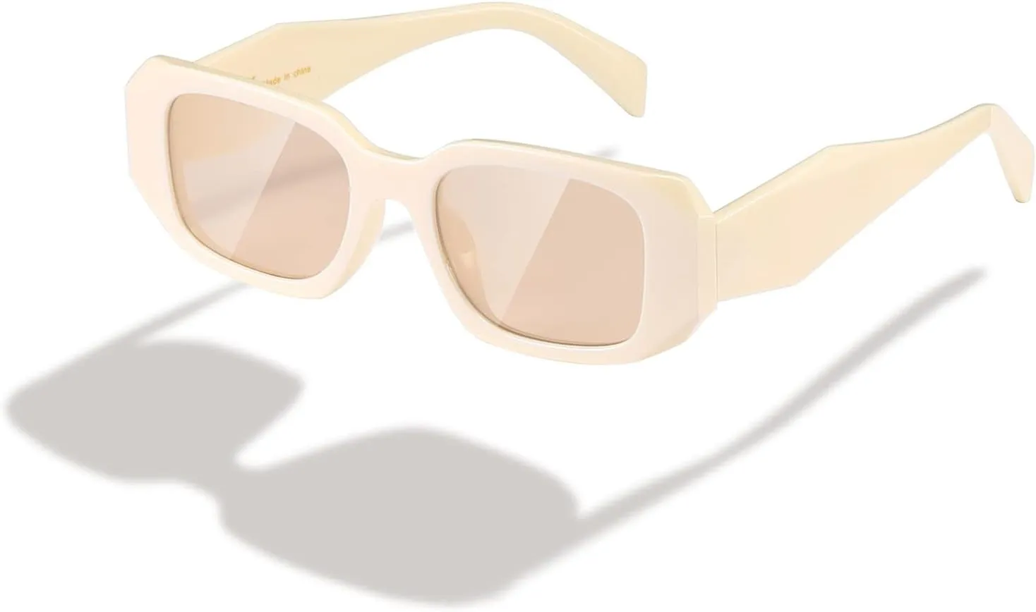 Rectangle Trendy Sunglasses for Women Men Trendy Retro Trendy Sun Glasses 90’s Vintage Square Frame