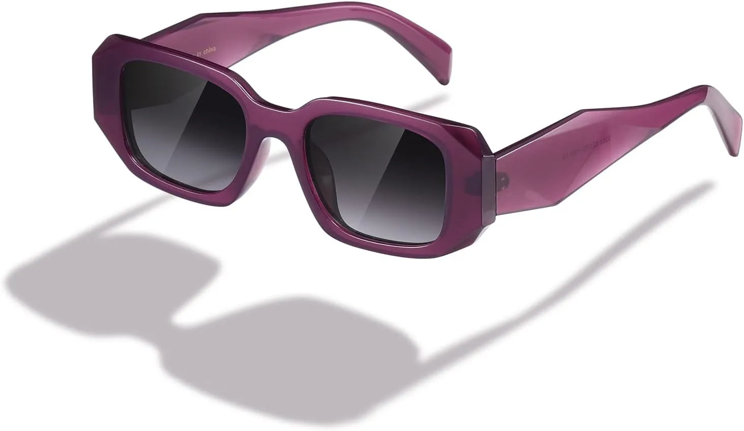 Rectangle Trendy Sunglasses for Women Men Trendy Retro Trendy Sun Glasses 90’s Vintage Square Frame