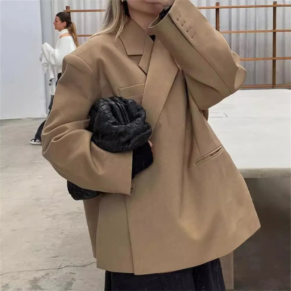 RICHTRUE Fall Fashion 2024 Trendy Old Money Aesthetic Winter Long Sleeve Y2k Jackets Women Oversized Blazers