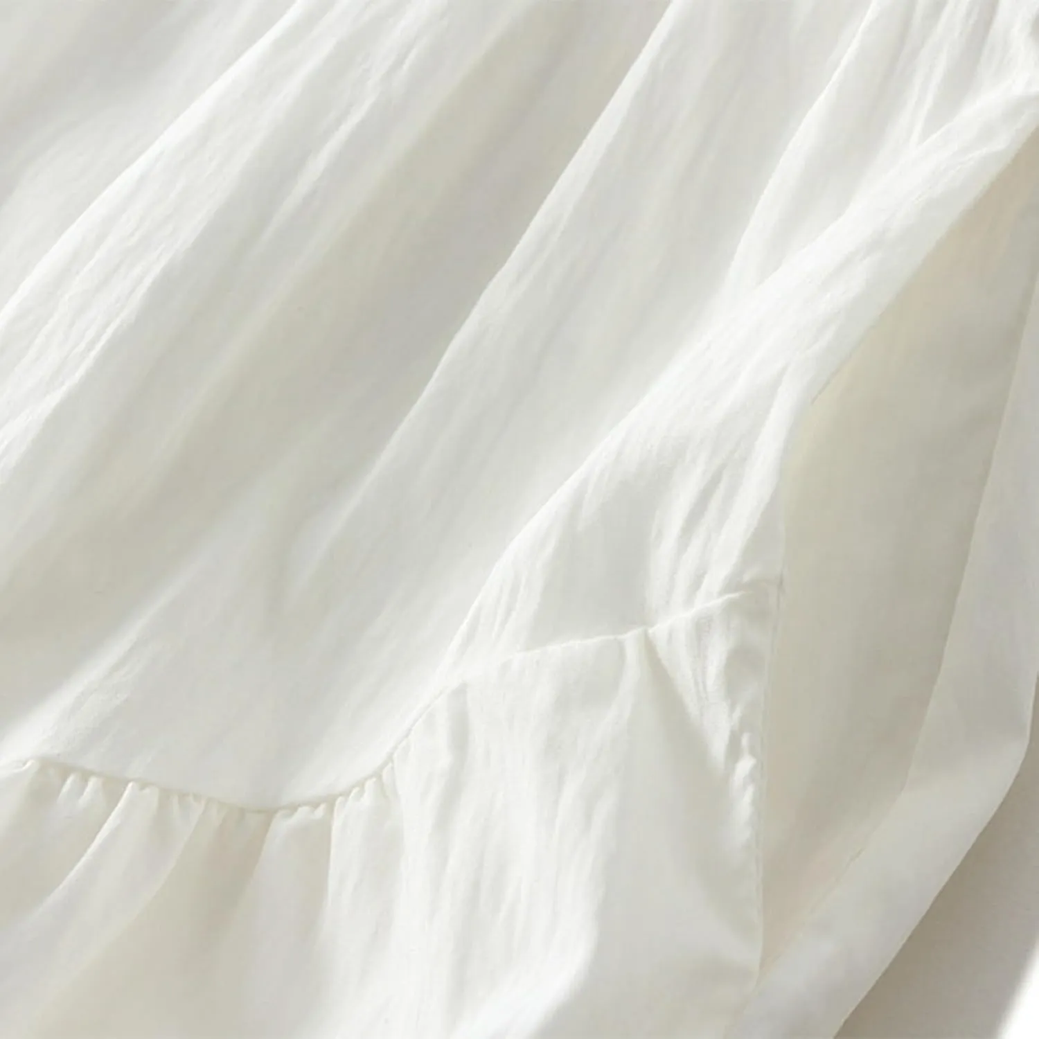 Ruffle Midi Skirts for Women Elastic Waist Pleated Swing Skirt Trendy Business Solid Color Casual A-Line Skirts