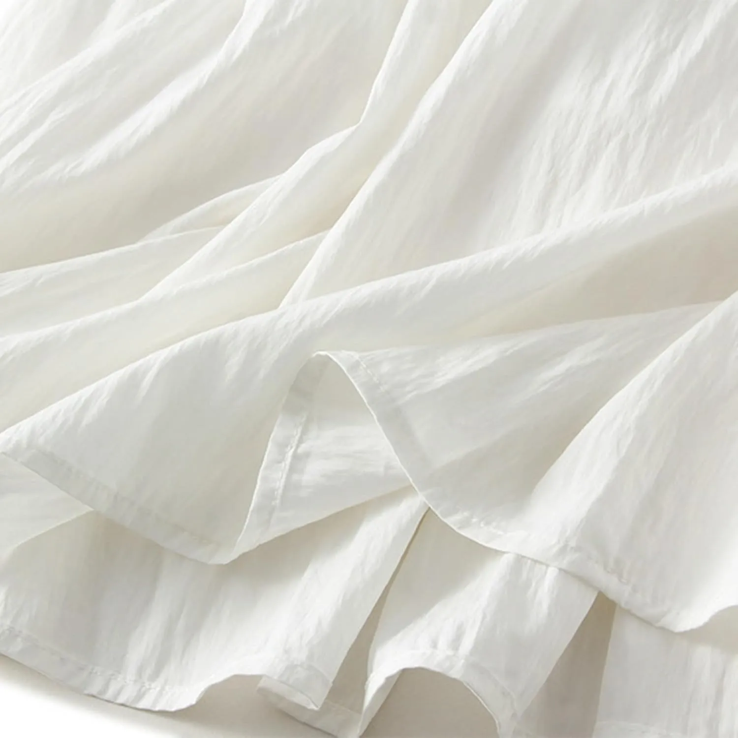 Ruffle Midi Skirts for Women Elastic Waist Pleated Swing Skirt Trendy Business Solid Color Casual A-Line Skirts