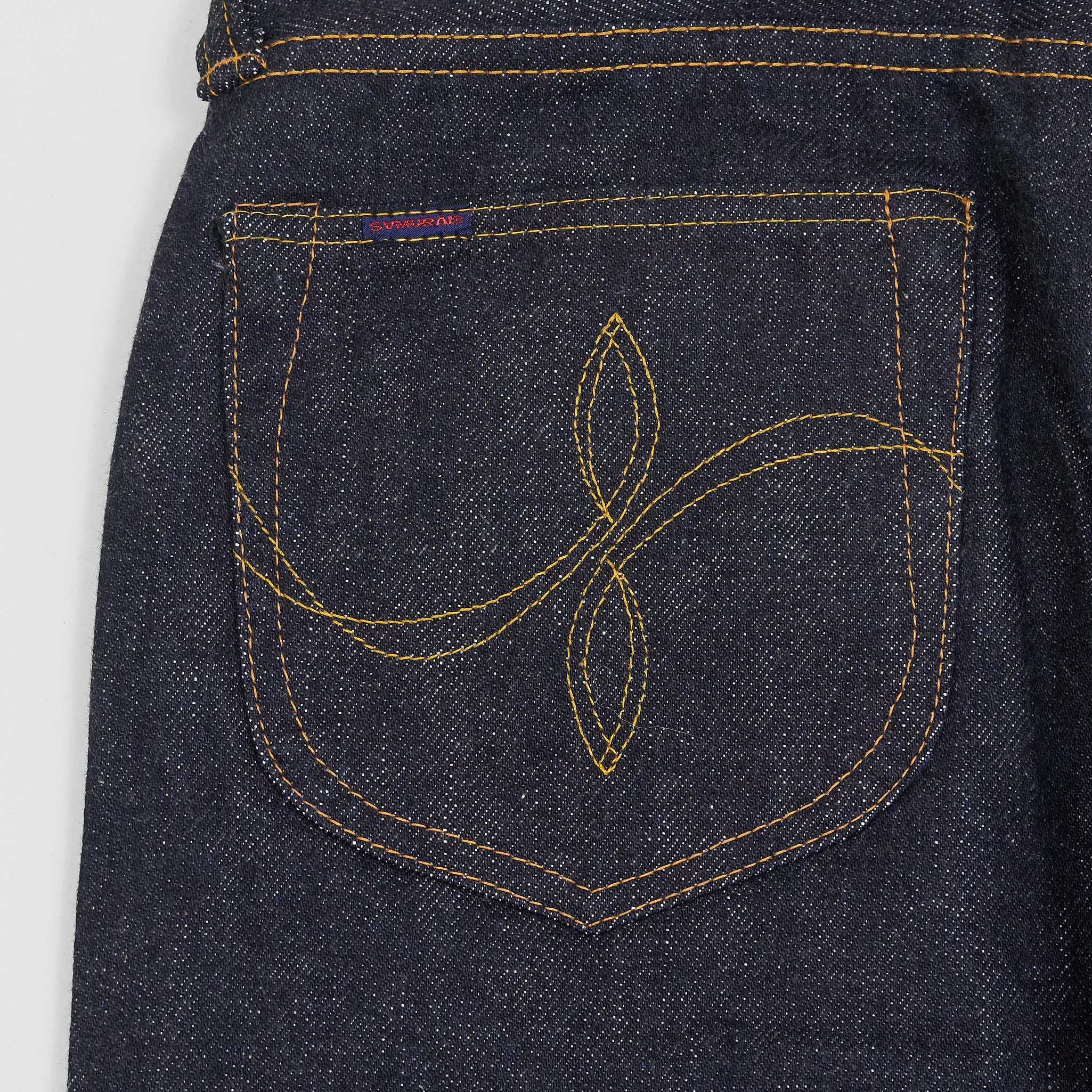 Samurai x Oldblue 21 oz Slim Straight «Wild West Tale from The East» Denim