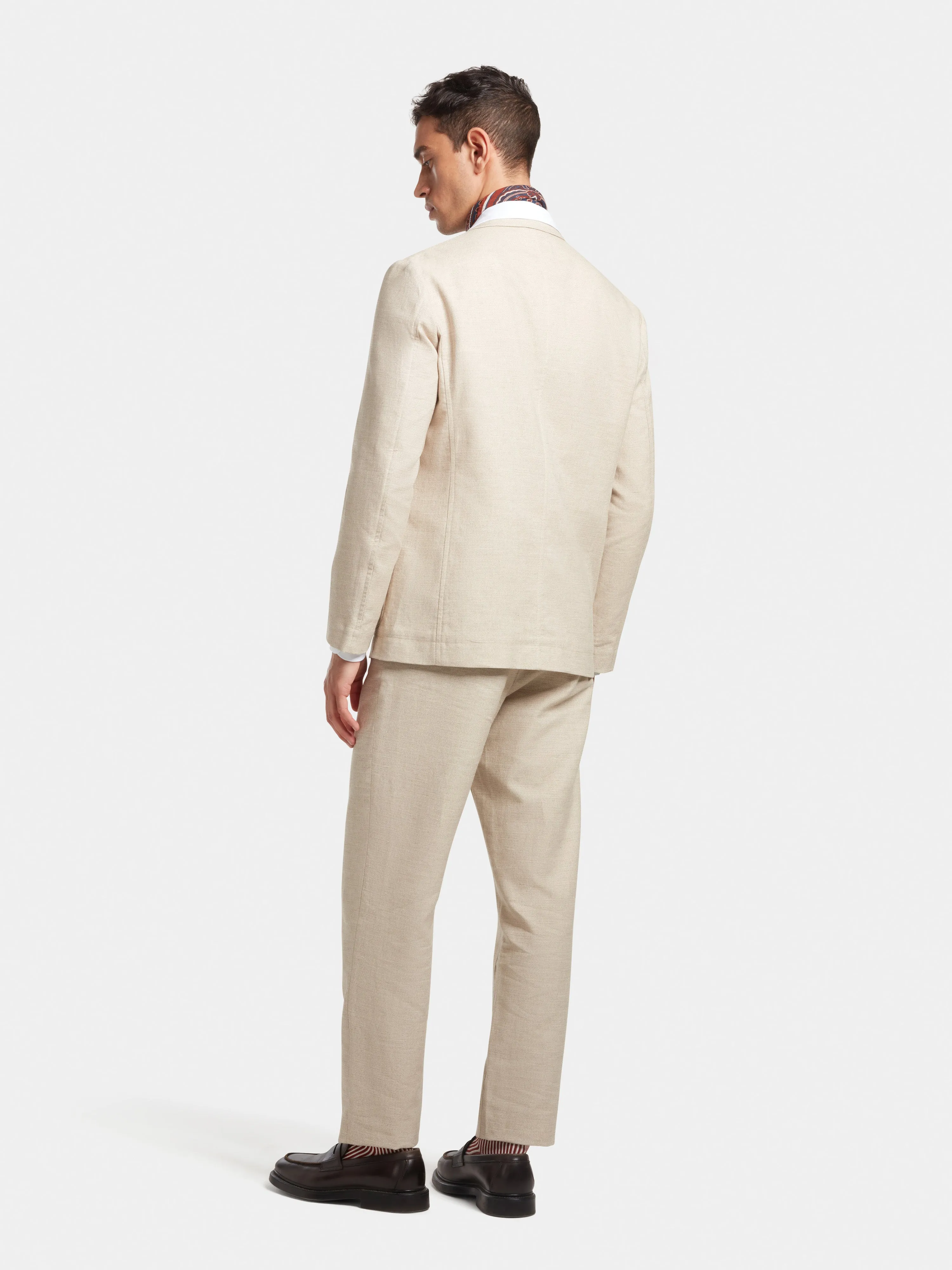 Sand Cotton Linen Blazer