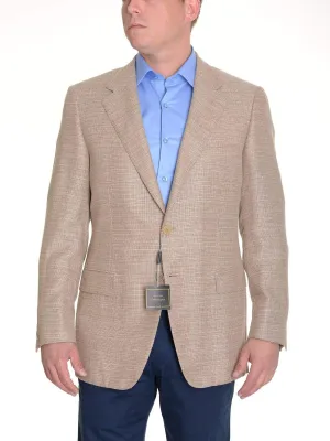 Sartoria Partenopea 40R 50 Brown Tan Wool Linen Silk Men's Blazer Sportcoat