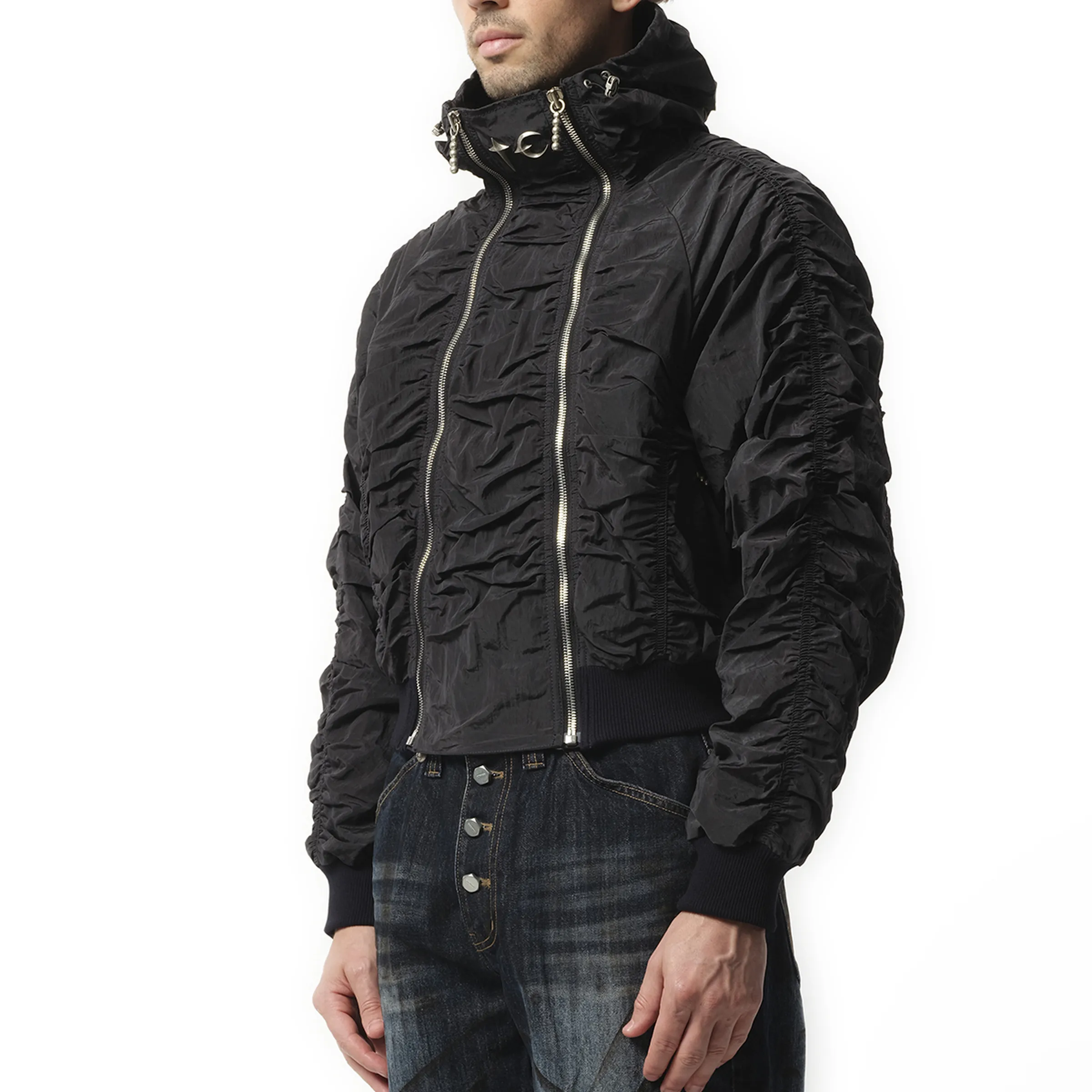 Scarred Double Flying Bio Jacket in Black