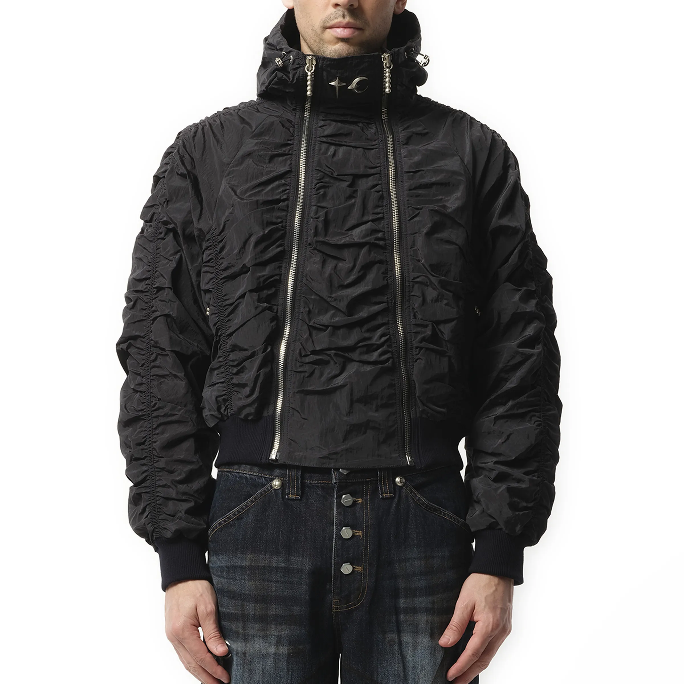 Scarred Double Flying Bio Jacket in Black