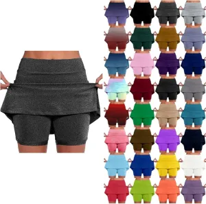 SHAOBGE Women Shorts Elastic Yoga Culottes Solid Color Athletic Pants Lightweight High Waist Skinny Floral Print Joggers 2025
