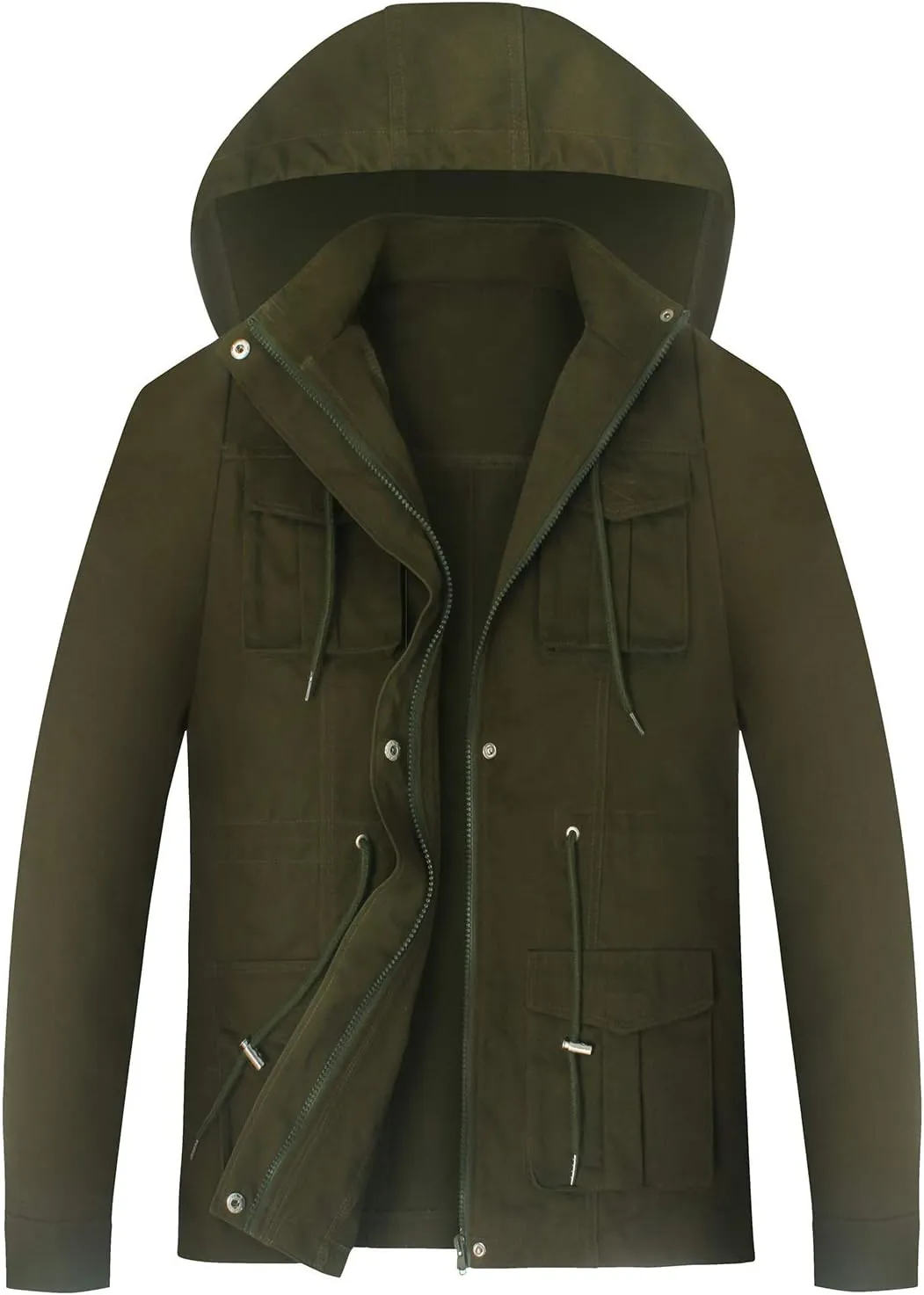 SheKiss Womens Camouflage Shacket Jacket Coats Fashion Fall Long Sleeve Zipper Canvas Camo Jackets with Pockets