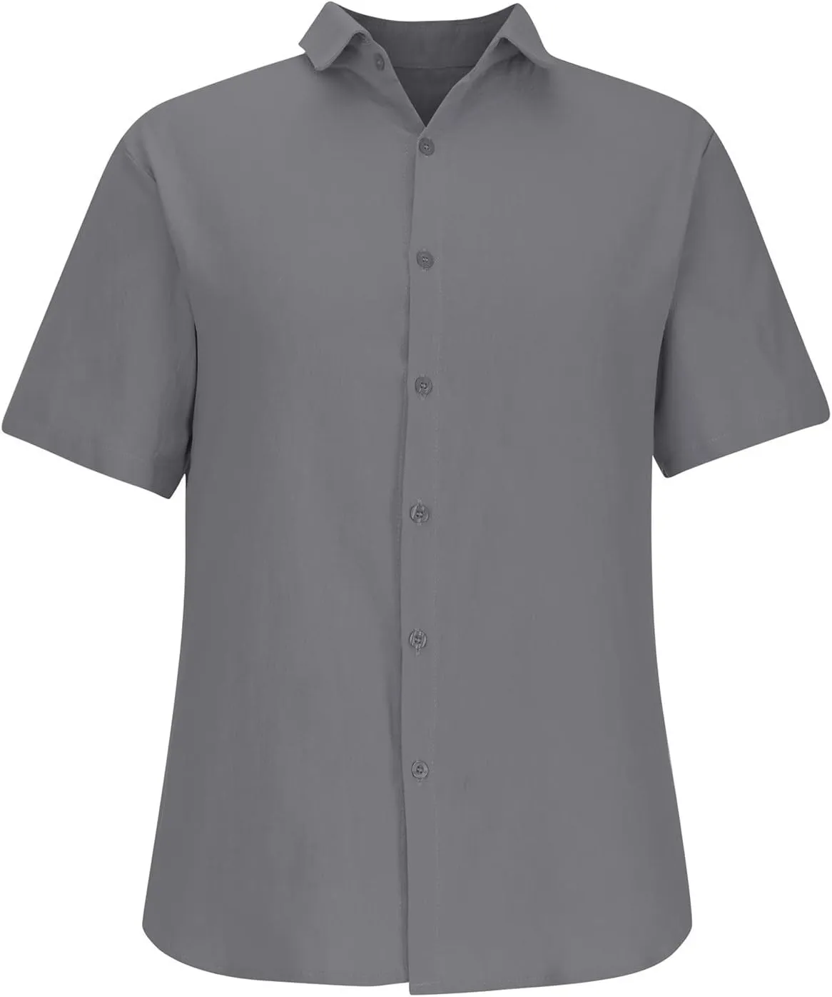 Short Sleeve Button Down Shirt for Men Casual Collared Linen Shirts Vacation Beach Outfits Textured Shirts