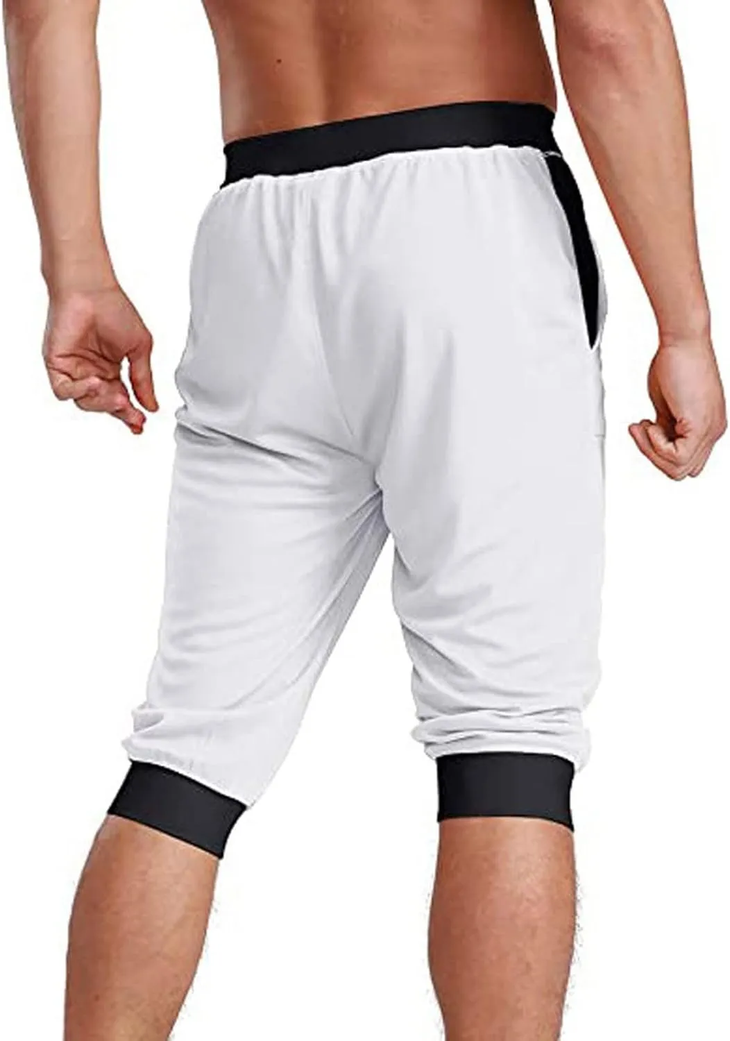 Shorts Men Athletic Men's Patchwork Slim fit 5 Inch Inseam Gym Shorts Running Shorts Basketball Shorts with Drawtring