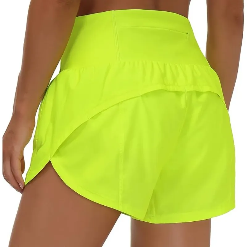 Side Slit Running Shorts With Mesh Liner