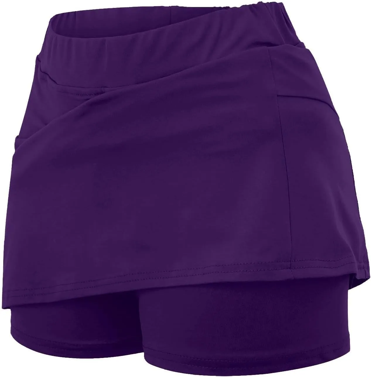 Skirts for Women Trendy Summer Stretch Yoga Culottes Solid Color Athletic Shorts High Waist Lightweight Elastic Joggers Skirt