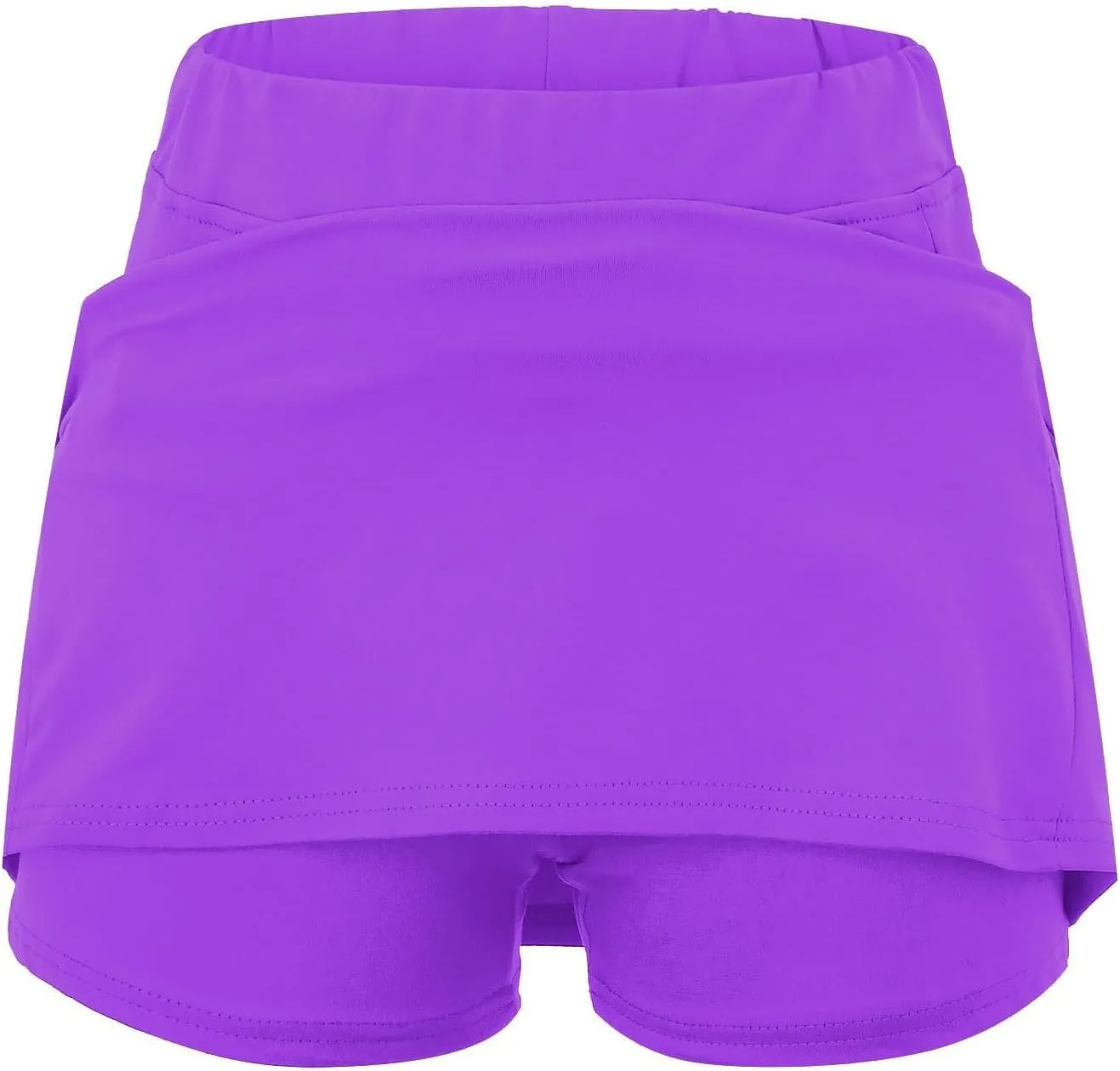 Skorts for Woman Athletic Yoga Culottes Tummy Control High Waist Shorts Running Gym Workout Skirt with Pockets