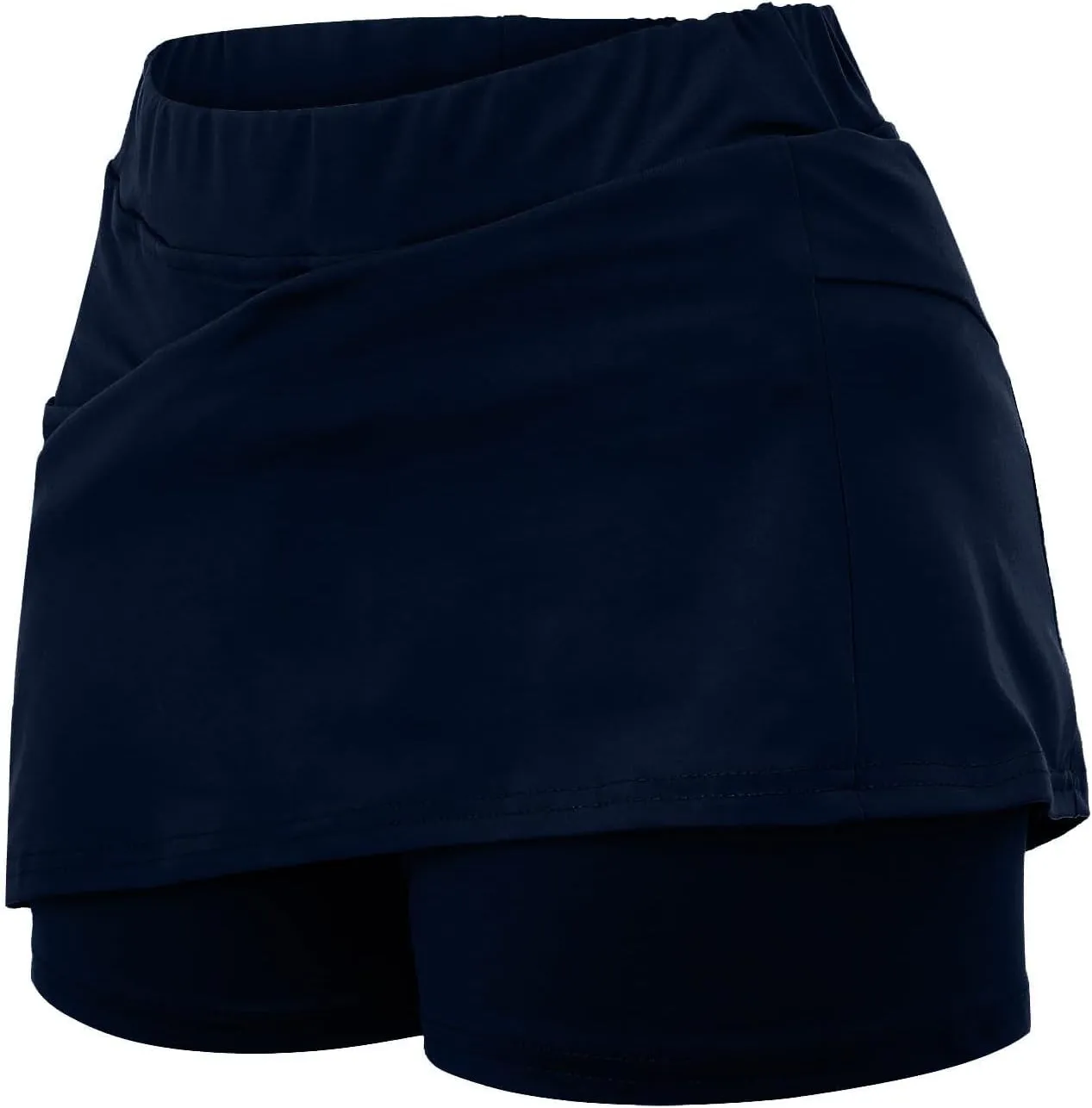 Skorts for Woman Athletic Yoga Culottes Tummy Control High Waist Shorts Running Gym Workout Skirt with Pockets