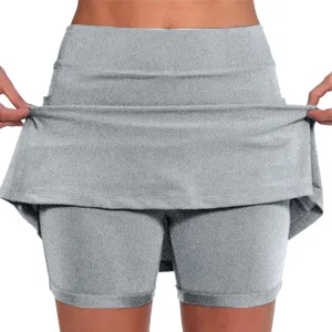 Skorts for Women with Pockets 2025 Tummy Control Tennis Golf Skorts Plus Size Culottes High Waist Athletic Skirts