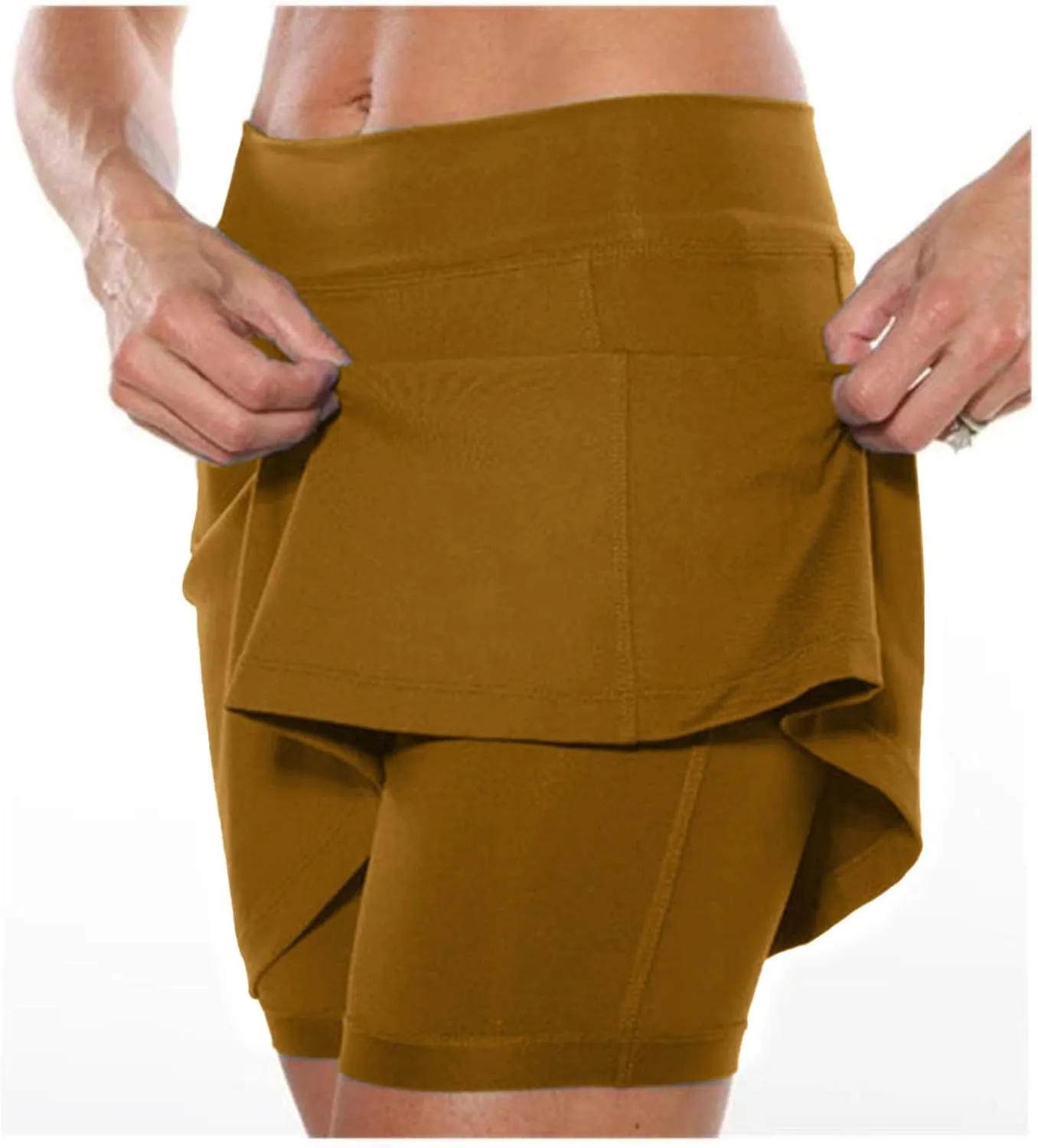 Skorts for Women with Pockets 2025 Tummy Control Tennis Golf Skorts Plus Size Culottes High Waist Athletic Skirts