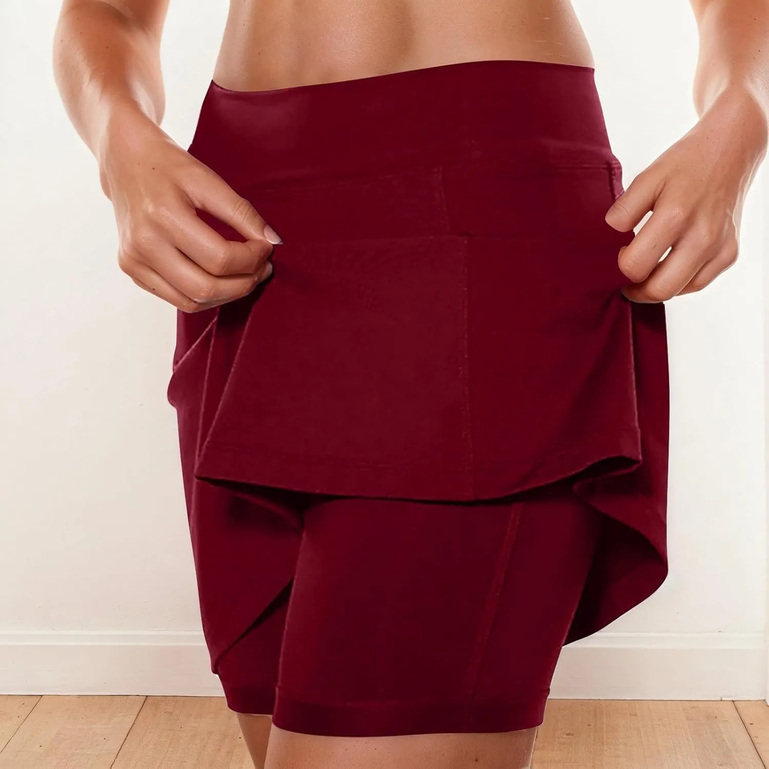 Skorts for Women with Pockets Casual Tennis Athletic Golf High Waist Mini Skirt with Shorts Summer Beach Yoga Shorts