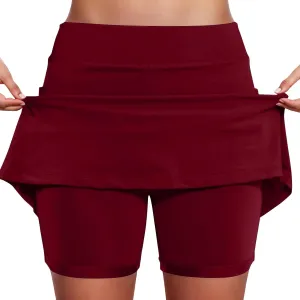 Skorts for Women with Pockets Casual Tennis Athletic Golf High Waist Mini Skirt with Shorts Summer Beach Yoga Shorts