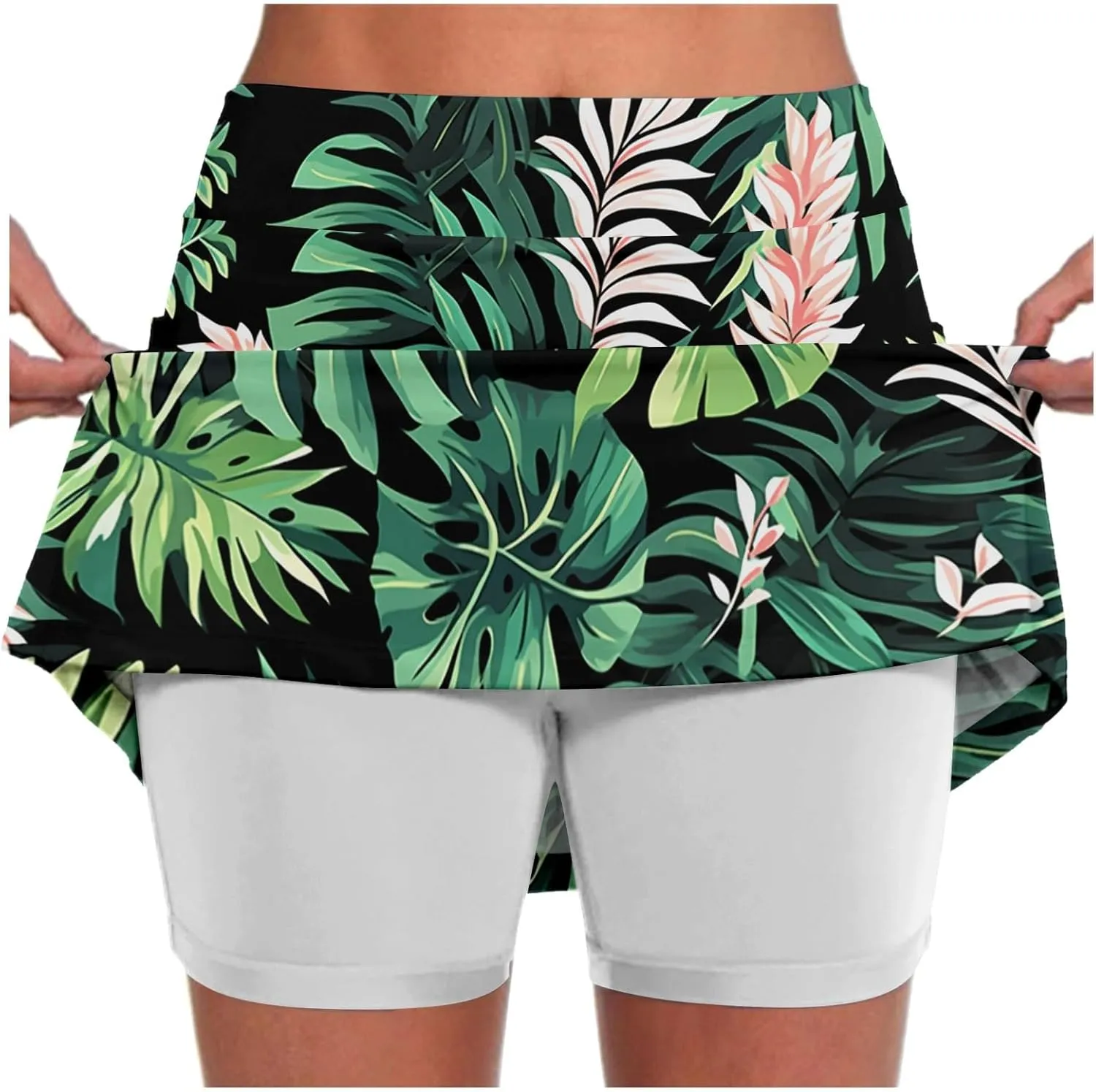 Skorts for Women with Pockets Casual Tennis Athletic Golf High Waist Mini Skirt with Shorts Summer Beach Yoga Shorts
