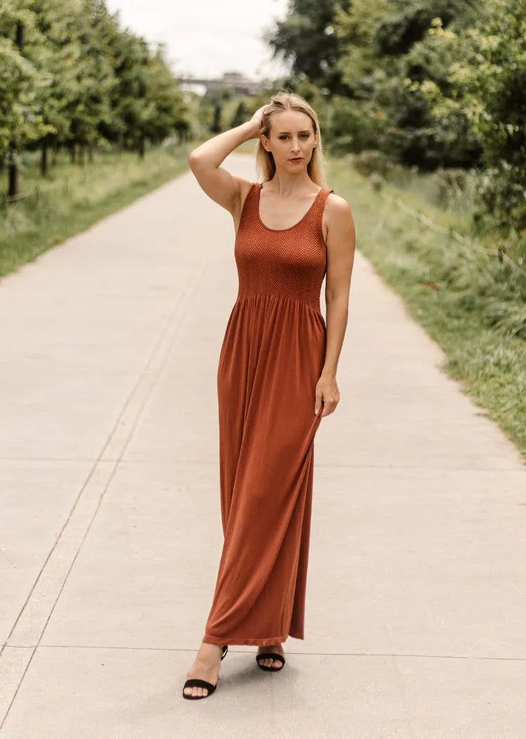 Sleeveless Maxi Dress: Charcoal