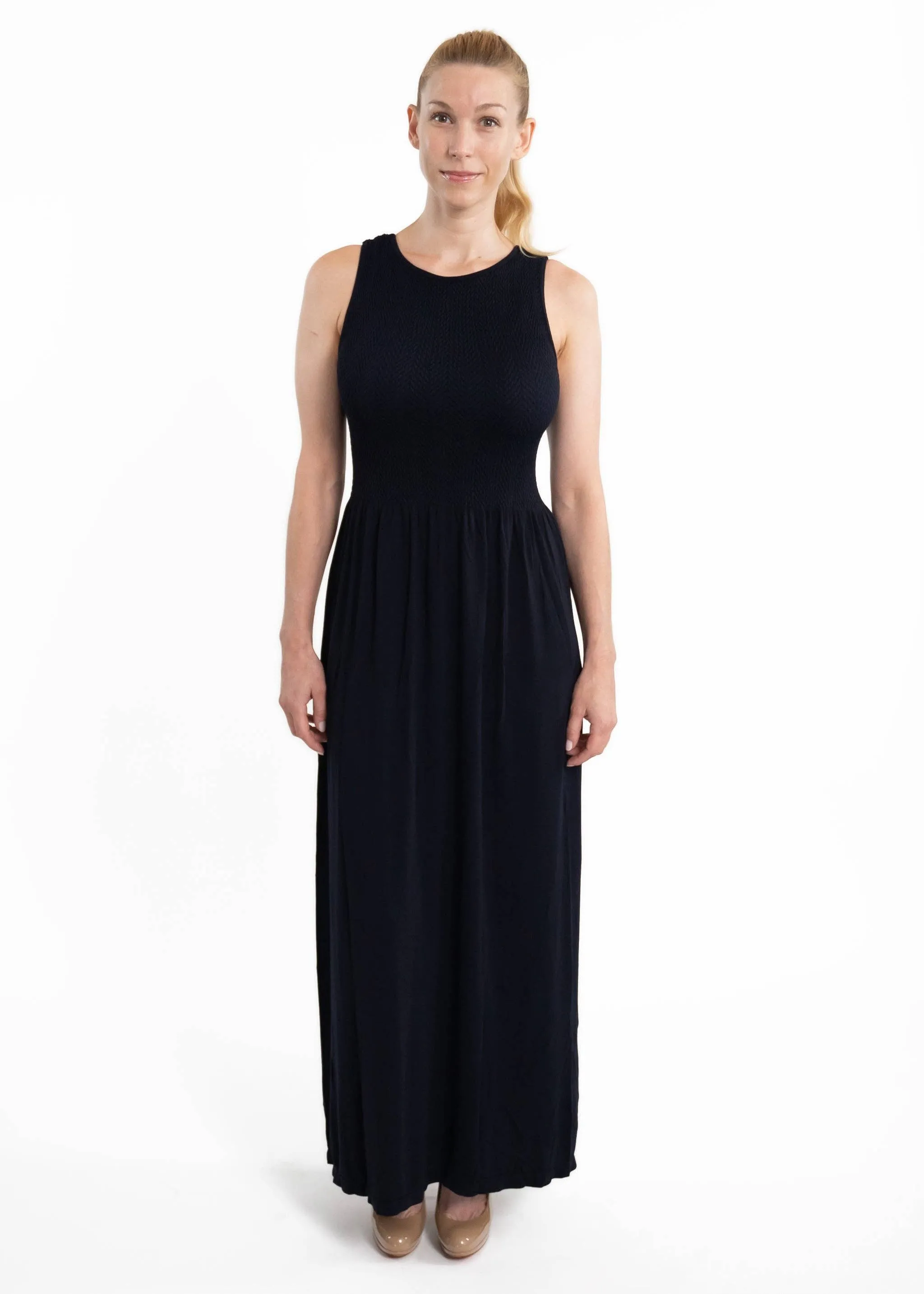 Sleeveless Maxi Dress: Charcoal