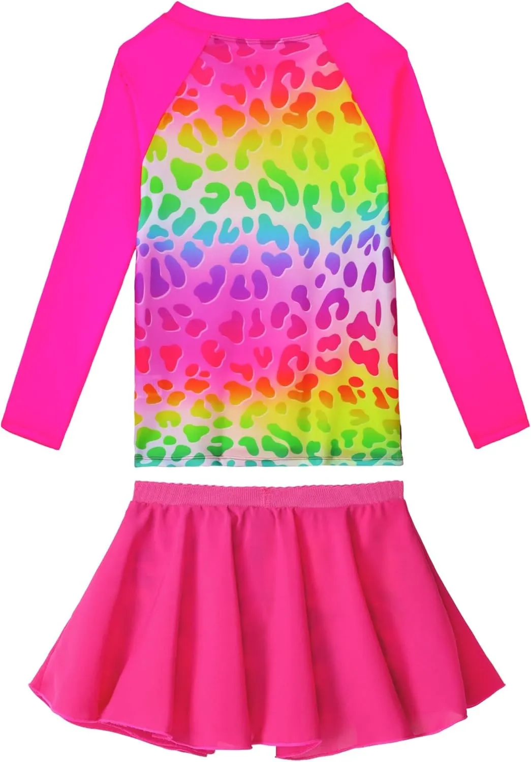 Snowheart Girls Rash Guard Swimsuit Set Long Sleeve Bathing Suit Two Piece 3-12 Years