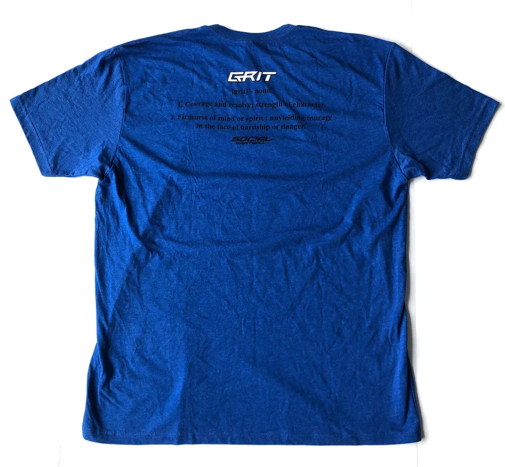 Social Paintball Crew T-Shirt - Grit Blue