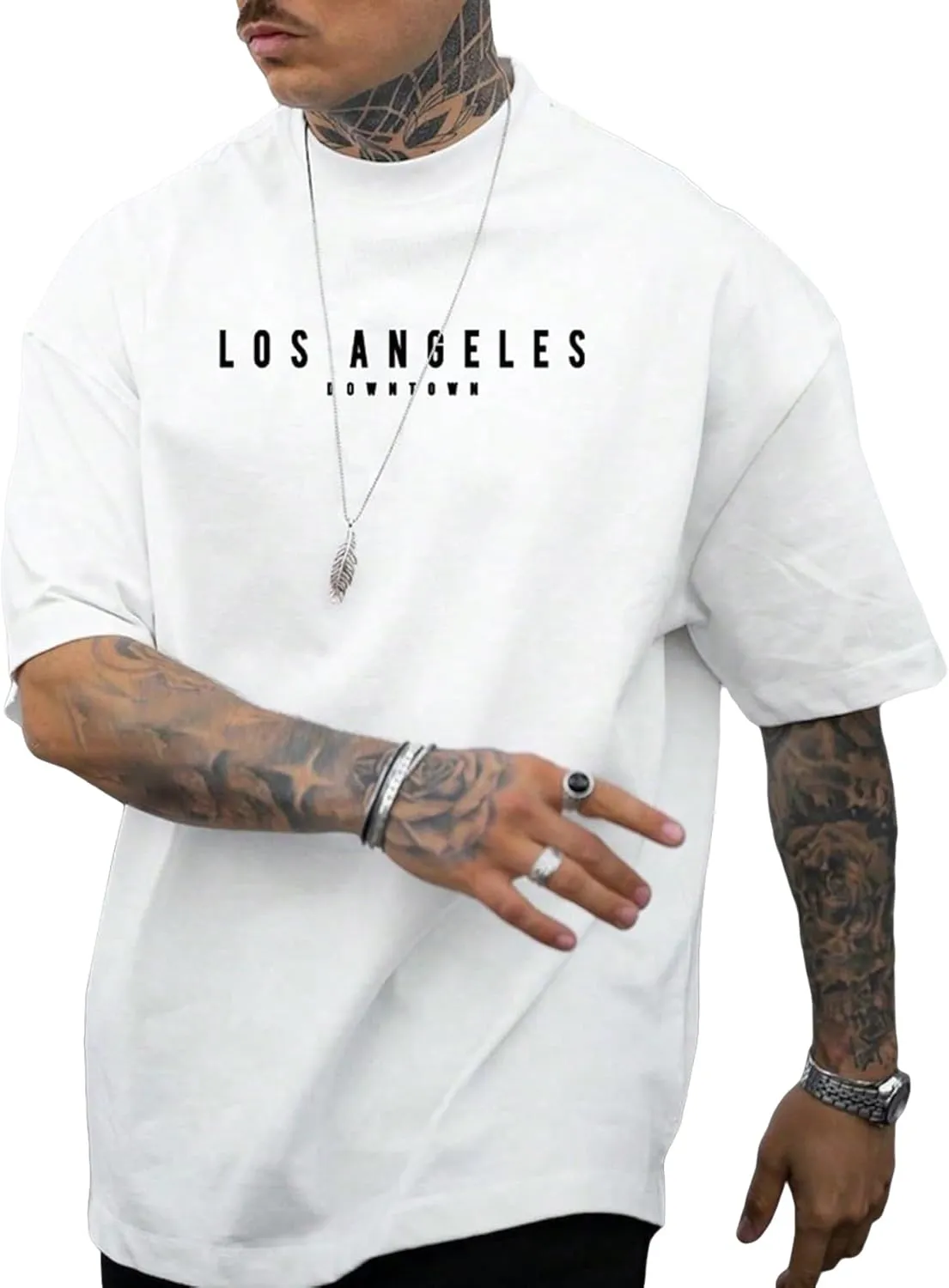 SOLY HUX Men's Letter Graphic Tees T Shirts Round Neck Short Sleeve Summer Tops