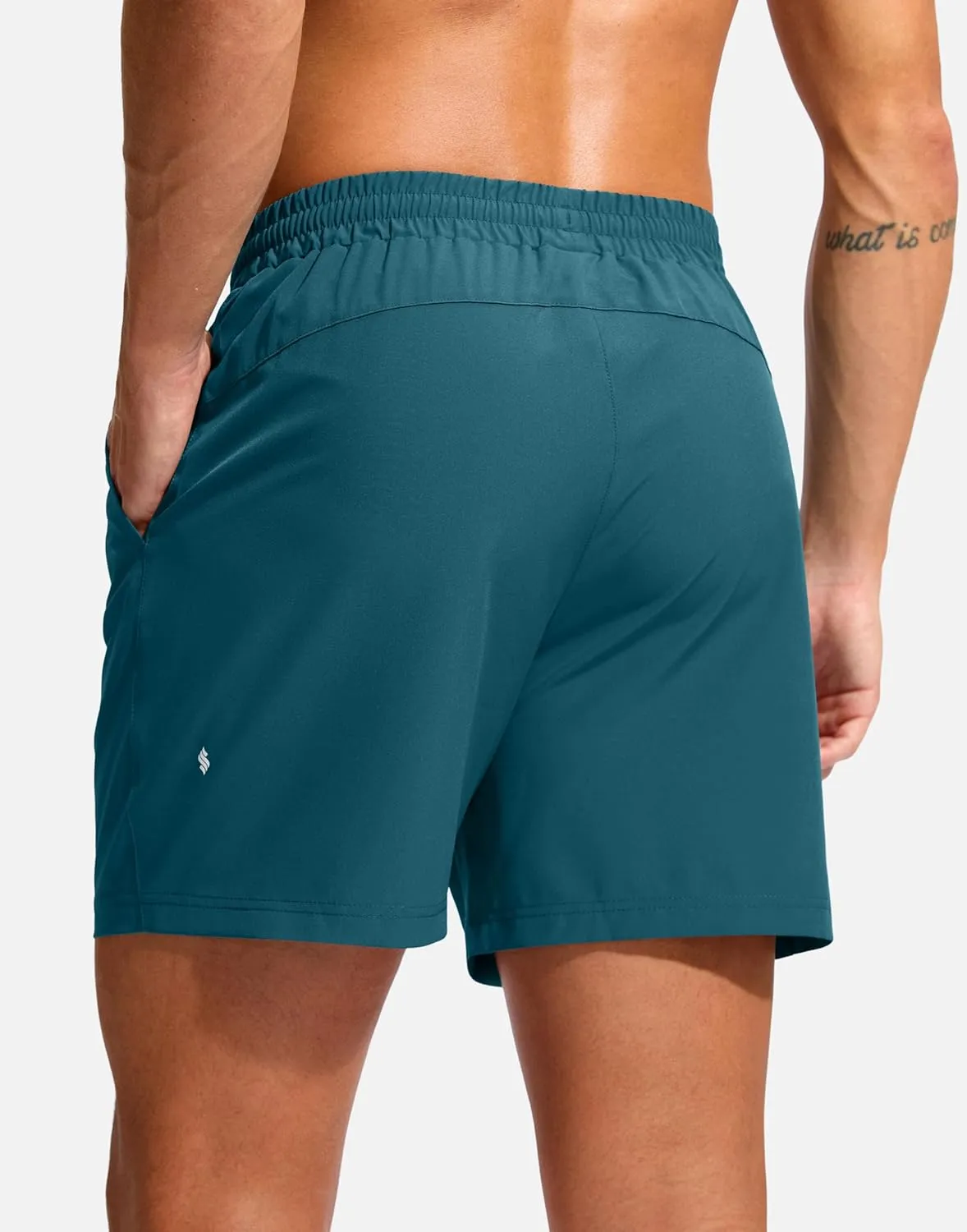Soothfeel Men's Athletic Workout Shorts with Zipper Pocket 5"/7" Running Gym Shorts for Men Lightweight Quick Dry Tennis