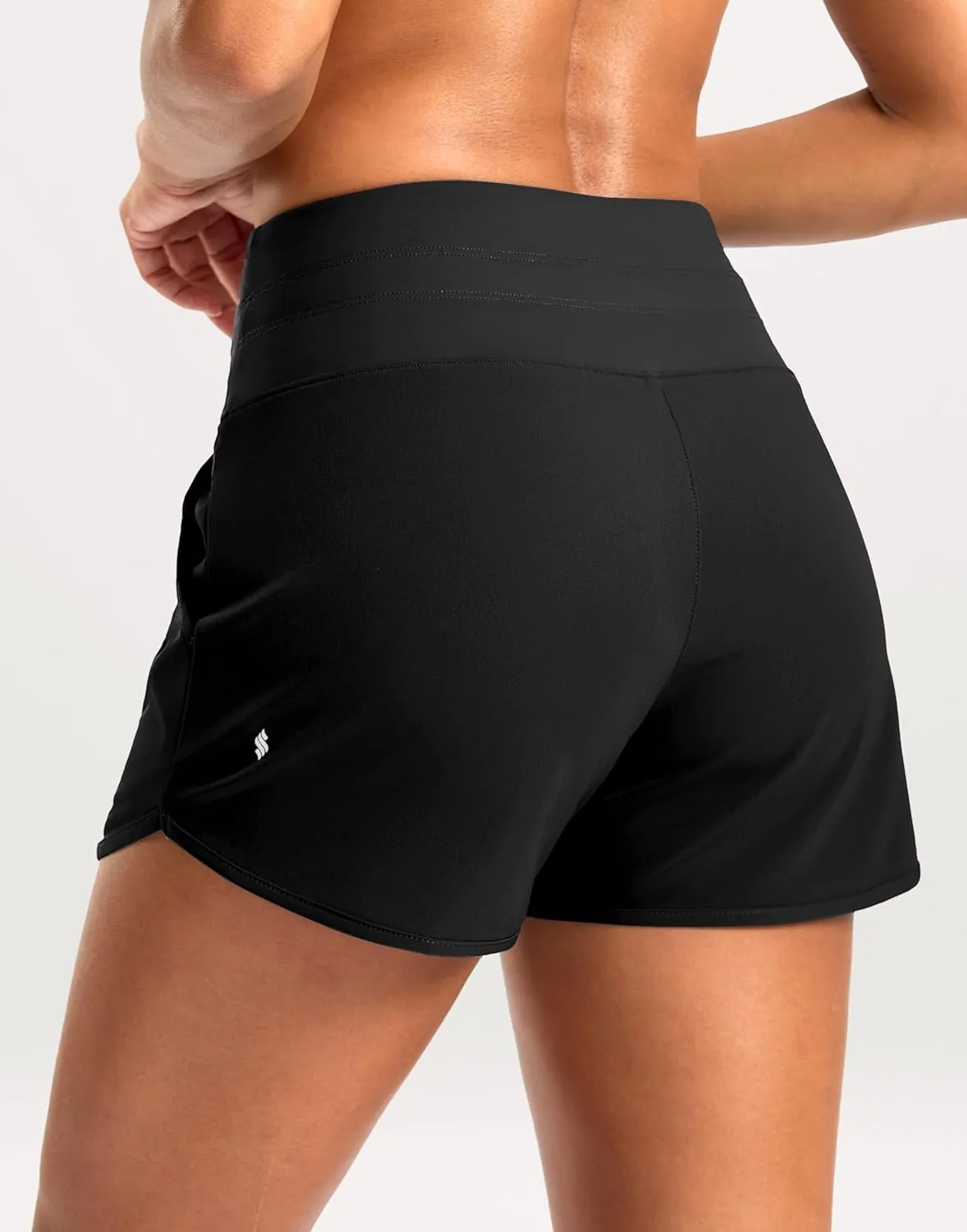 Soothfeel Women's Athletic Running Shorts with Zipper Pockets 3" High Waisted Workout Active Gym Shorts for Women with Liner