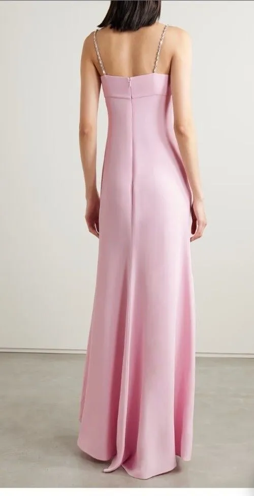Square Neckline Pink Party Dress