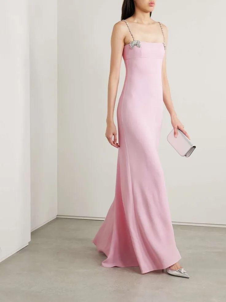Square Neckline Pink Party Dress