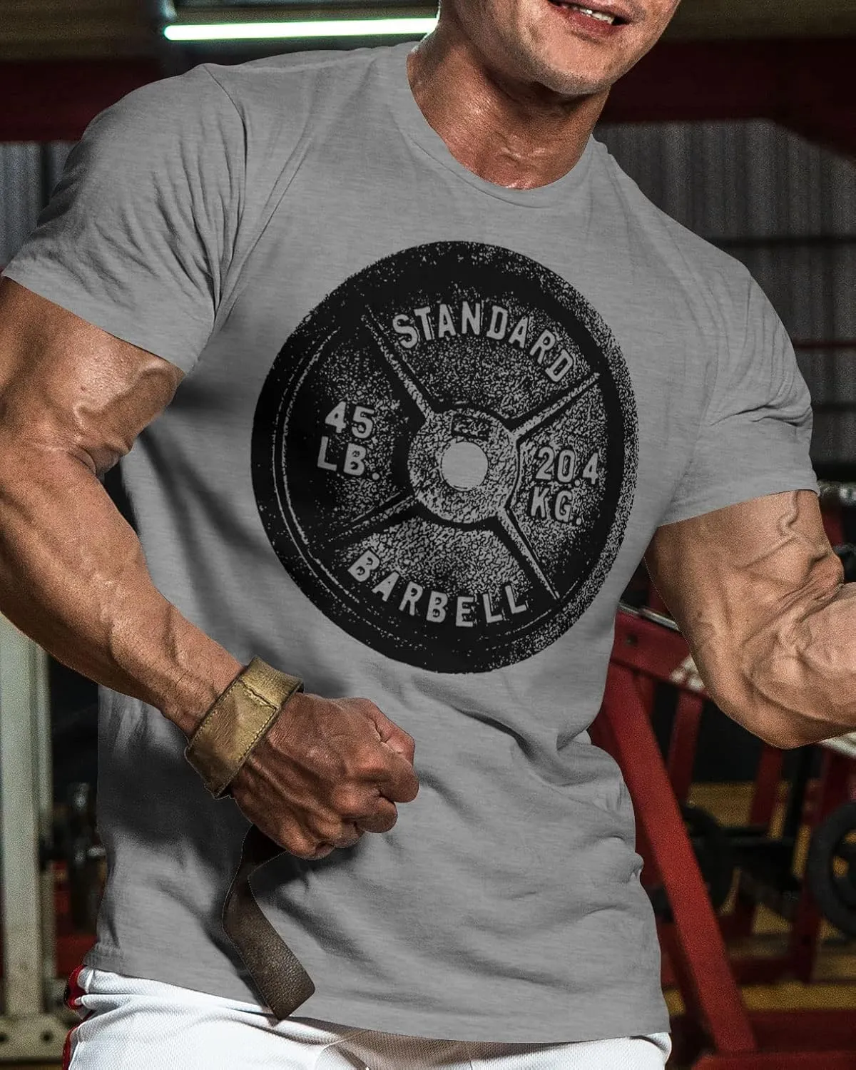 Squat Bench Deadlift Repeat Workout Shirts for Men Weight Plate Gym T-Shirt