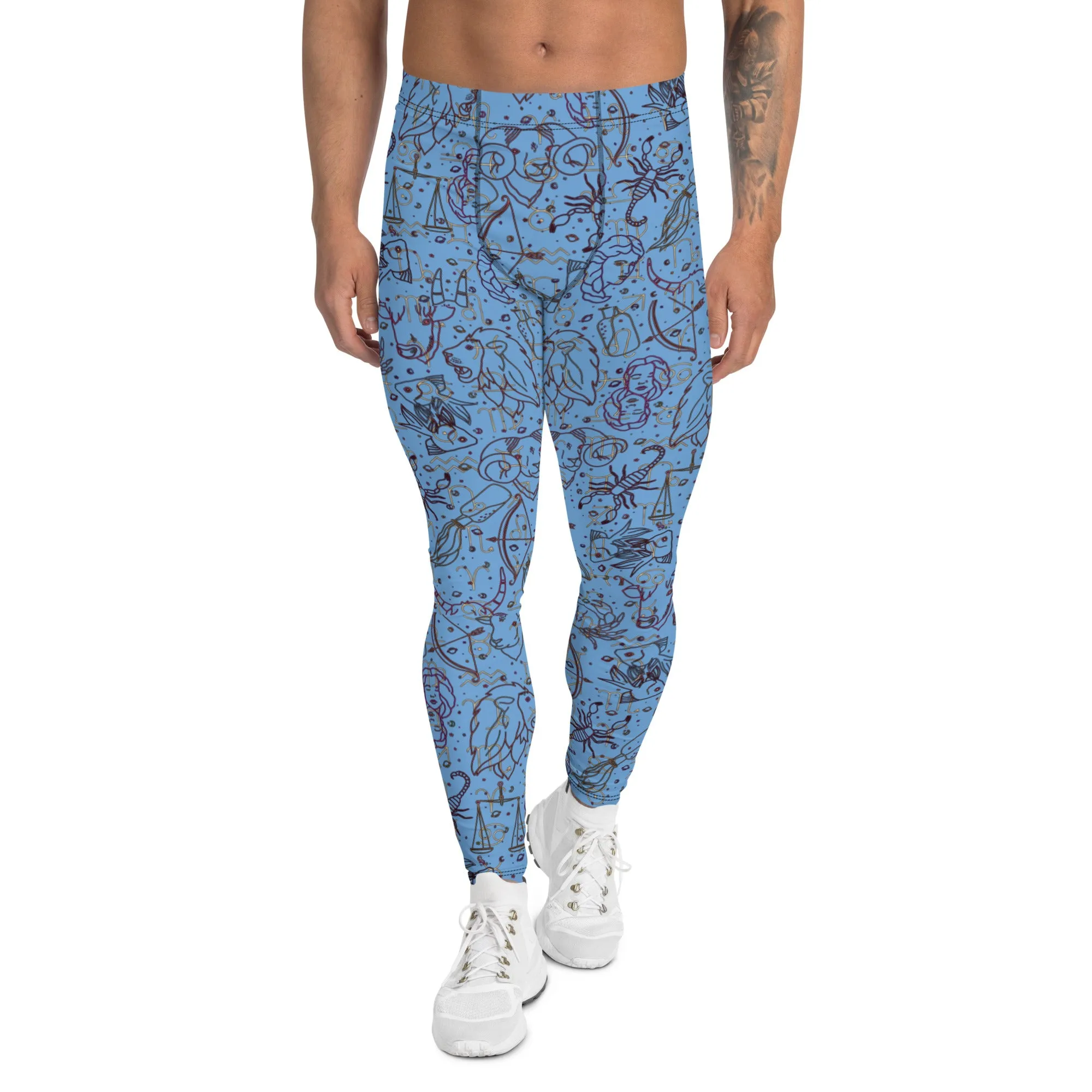 Star Signs Aligned Men’s Leggings– Cosmic Comfort with Zodiac Vibes