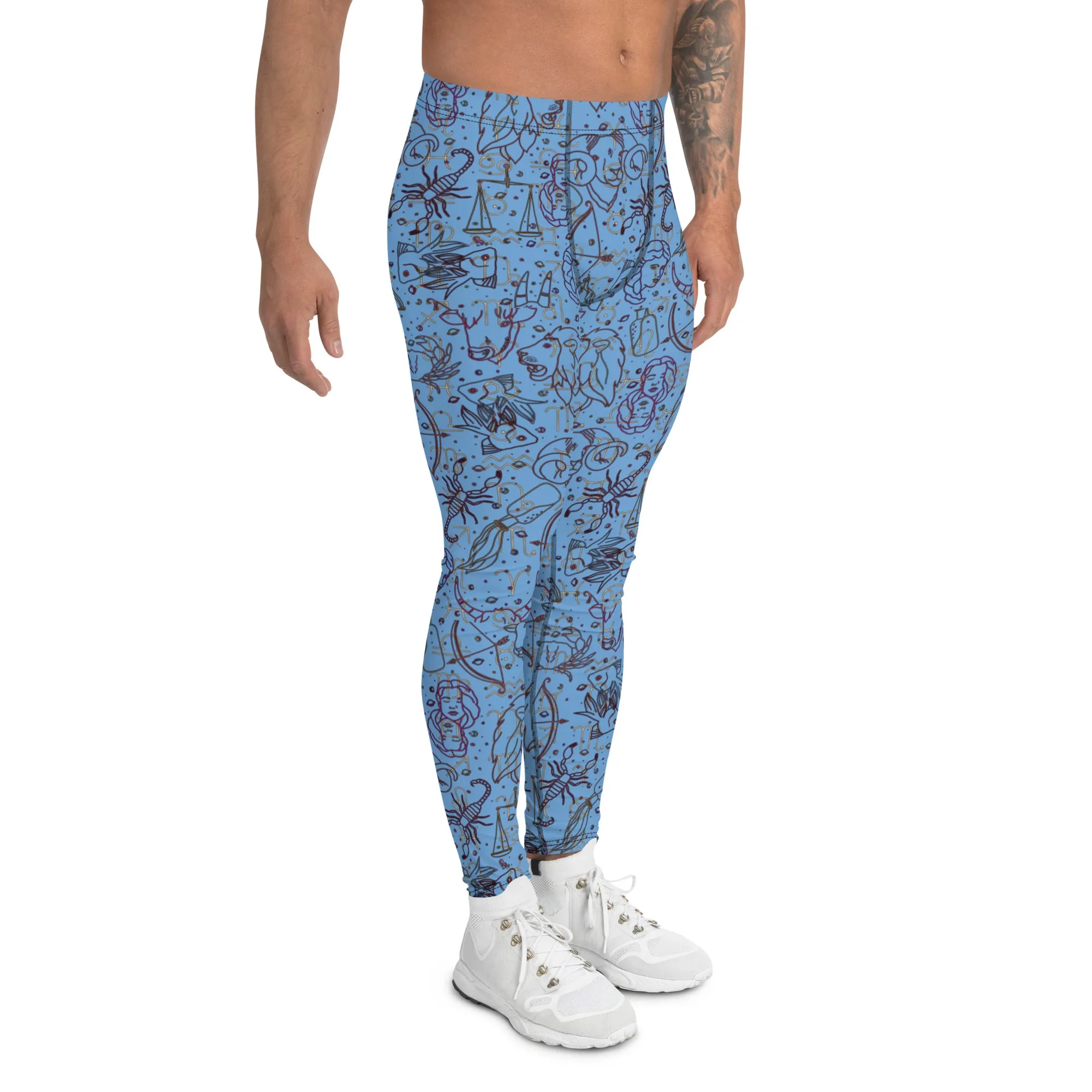 Star Signs Aligned Men’s Leggings– Cosmic Comfort with Zodiac Vibes