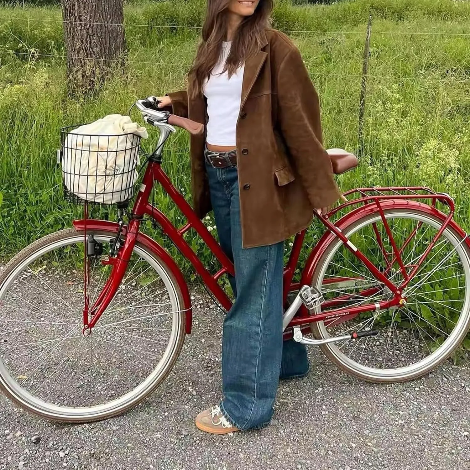 Suede Jackets for Women 2024 Brown Faux Leather Jacket Old Money Aesthetic Suede Blazer Y2K Outerwear Winter Coat