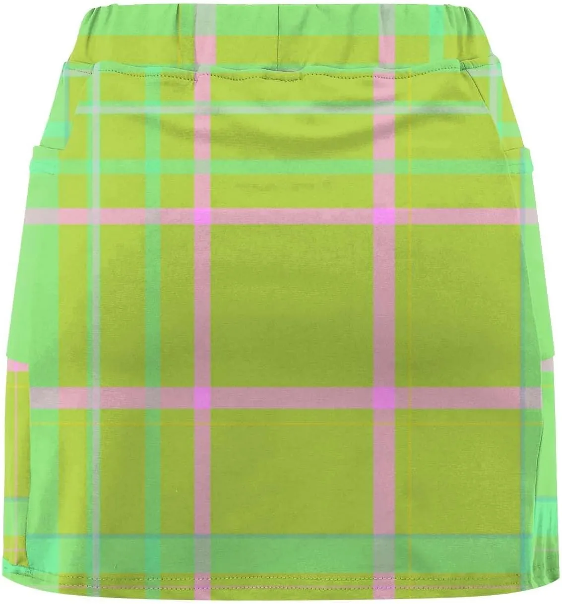 Summer Mini Tennis Skirts Women Plus Size 2024 Tight Skinny Golf Skorts Plaid Print Tummy Control Culottes Shorts Underneath