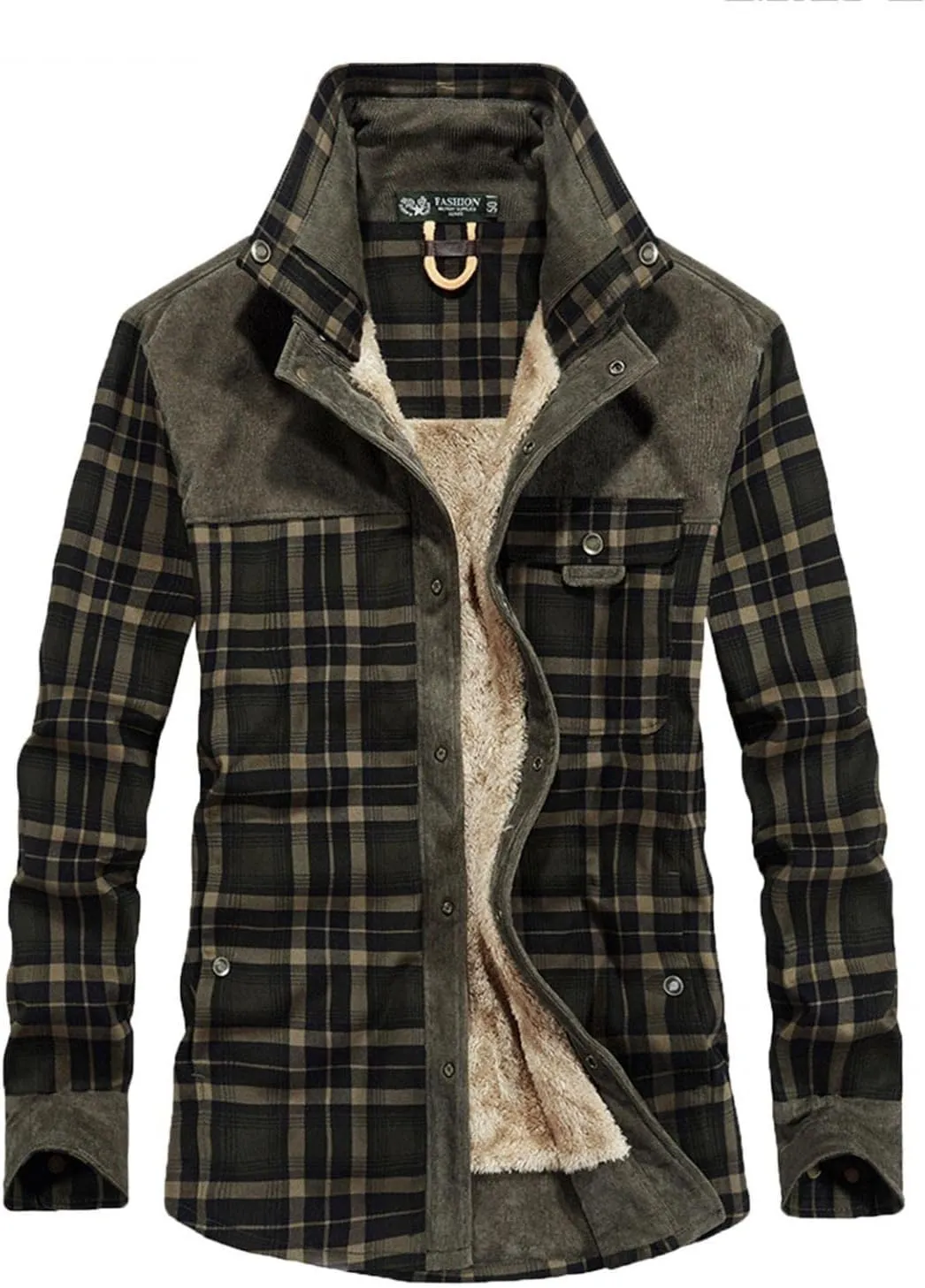 Sweatshirts for Men,Men's Button Down Regular Fit Long Sleeve Plaid Flannel Casual Shirts Men's Cotton Flannel Shirt Top