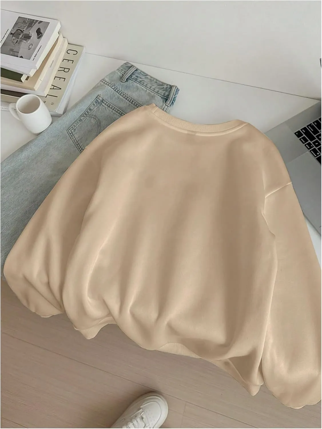 SweatyRocks Women's Letter Leopard Print Sweatshirt Crewneck Long Sleeve Oversized Pullover Tops