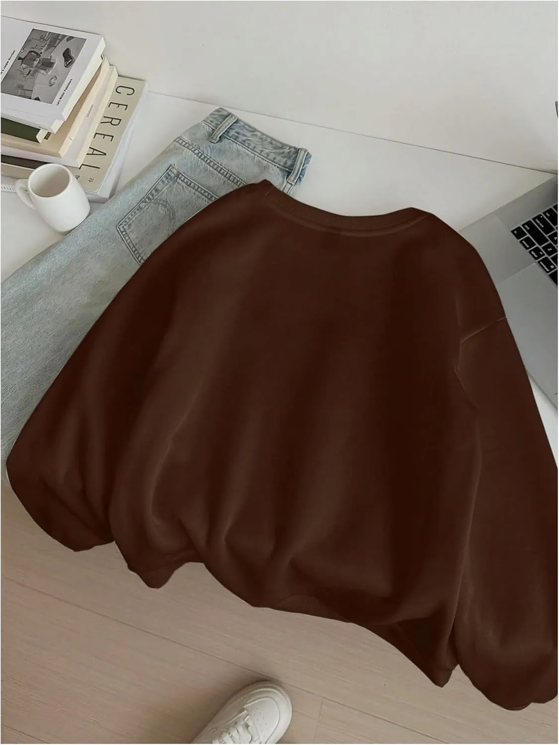 SweatyRocks Women's Letter Leopard Print Sweatshirt Crewneck Long Sleeve Oversized Pullover Tops