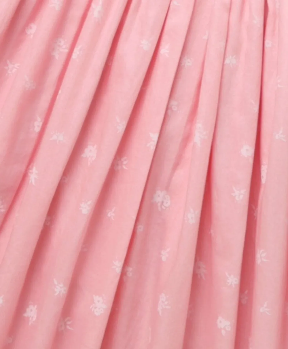 Sweetlime by AS Cotton Floral Printed A Line Dress - Baby Pink
