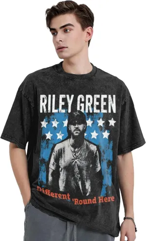 T Shirts for Men Oversized Loose Fit Tshirt Heavy Cotton Washed Vintage Tee Unisex
