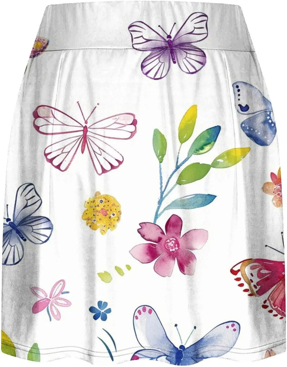 TANGNADE Skorts for Women Dressy Casual Skirt Athletic Inner Shorts for Running Tennis Golf Comfy Workout Sports Outfits