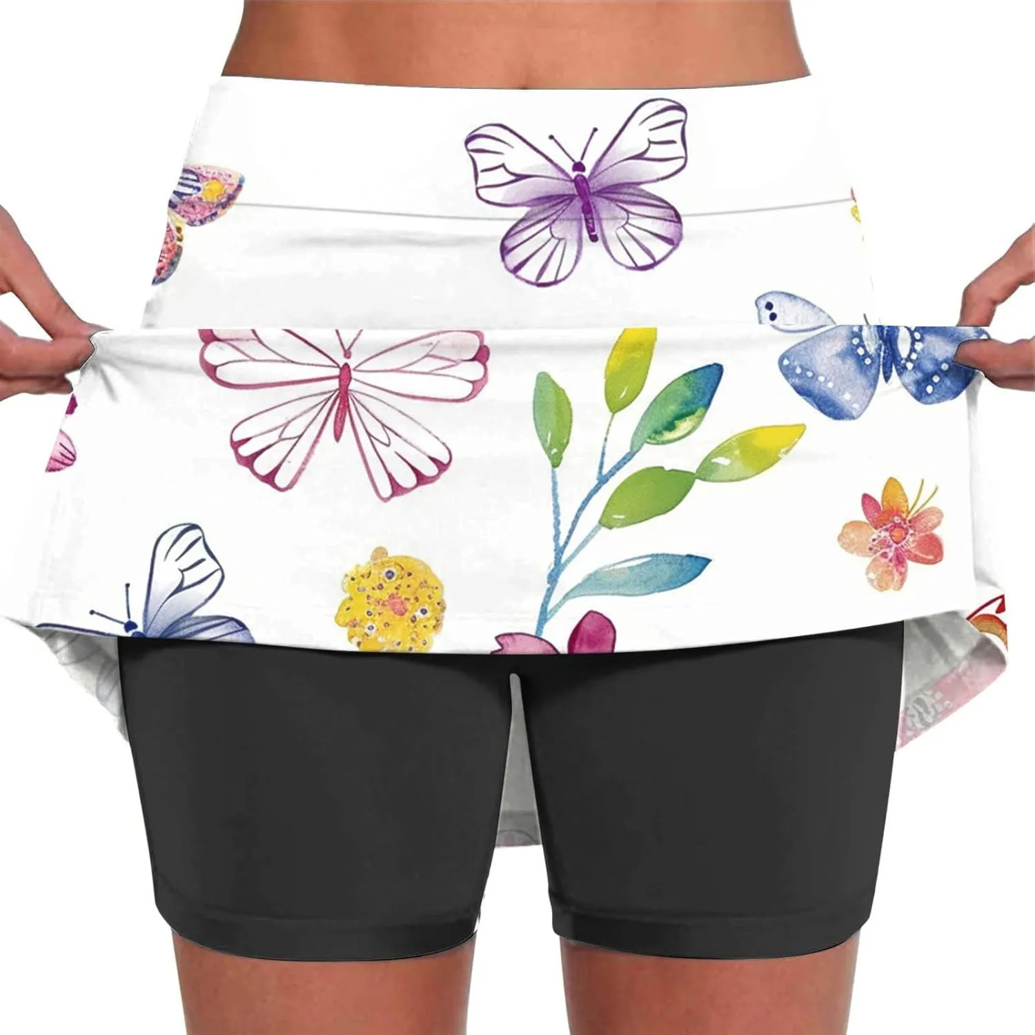 TANGNADE Skorts for Women Dressy Casual Skirt Athletic Inner Shorts for Running Tennis Golf Comfy Workout Sports Outfits