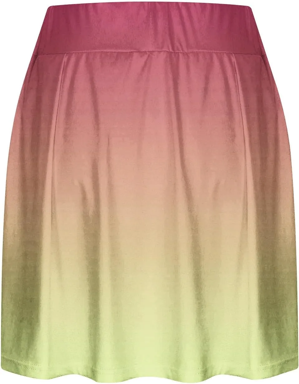 TANGNADE Womens Pleated Skorts Plus Size Skorts for Women High Waist Athletic Sports Pants Skirt Casual Strecthy Shorts