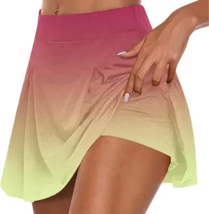 TANGNADE Womens Pleated Skorts Plus Size Skorts for Women High Waist Athletic Sports Pants Skirt Casual Strecthy Shorts