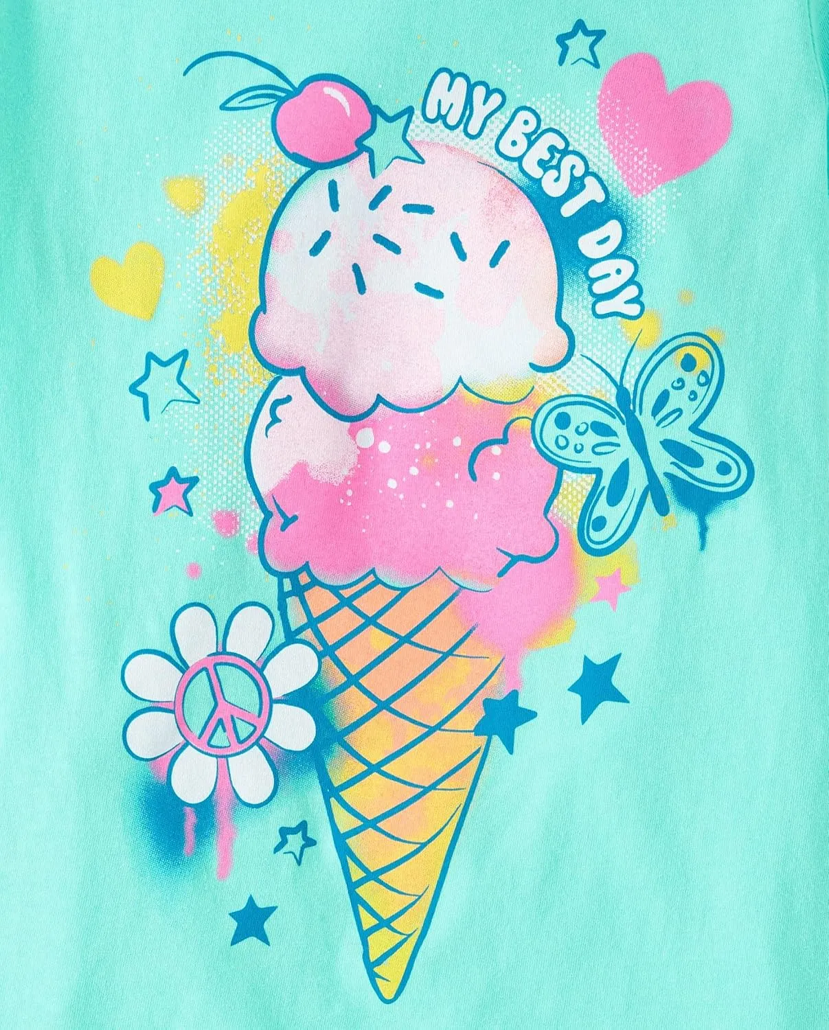 The Children's Place Girls' Assorted Everyday Short Sleeve Graphic T-Shirts,multipacks