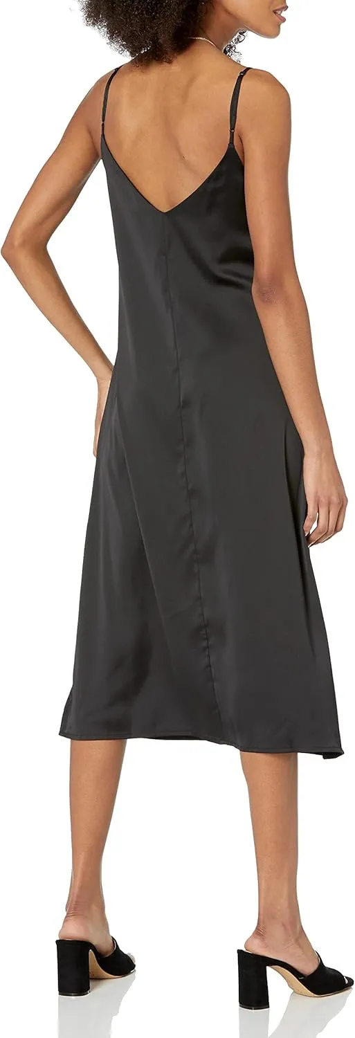 The Drop Women's Ana Silky V-Neck Midi Slip Dress