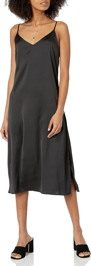 The Drop Women's Ana Silky V-Neck Midi Slip Dress